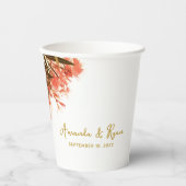 Orange Oleander Blume Hochzeiten Pappbecher (Vorderseite)