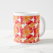 Orange Oleander Floral Muster Jumbo-Tasse (Vorderseite Rechts)