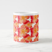 Orange Oleander Floral Muster Jumbo-Tasse (Vorderseite)