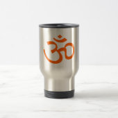 Orange OM oder Om ॐ.png Reisebecher (Mittel)