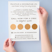 Orange Ombre Circles, Painter & Decorator Flyer (Hand)