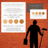 Orange Ombre Circles, Painter & Decorator Flyer