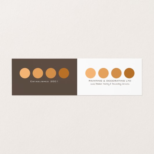 Orange Ombre Circles, Painter & Decorator Foto Visitenkarten (Außenseite Aufgefaltet)