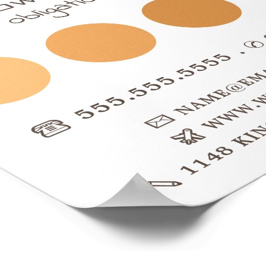 Orange Ombre Circles, Painter & Decorator Poster (Ecke)