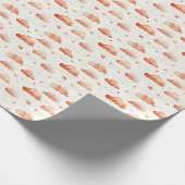 Orange Ombre Clouds & Stars Geschenkpapier (Ecke)