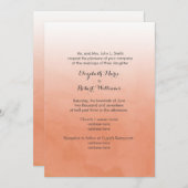 Orange Ombre Einladung (Vorne/Hinten)