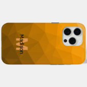 Orange ombre geometrisches Maschenmuster Monogram Case-Mate iPhone Hülle (Rückseite (Horizontal))