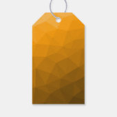 Orange ombre geometrisches Maschenmuster Monogram Geschenkanhänger (Rückseite)
