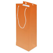 Orange Ombre Geschenktüte Für Weinflaschen (Rückseite Schrägansicht)