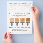 Orange Ombre Pinsel, Maler und Dekorator Flyer (Hand)