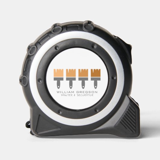 Orange Ombre Pinsel, Maler und Dekorator Maßband (Vorderseite)