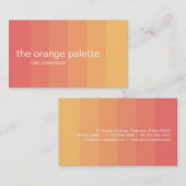 Orange Ombre Platten Visitenkarte (Vorne/Hinten)