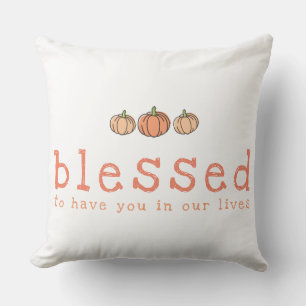 Orange Ombre Pumpkin Seligen Erntedank Kissen