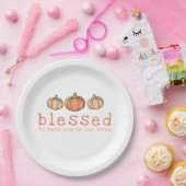 Orange Ombre Pumpkins Seligen Erntedank Dinner Pappteller (Party)