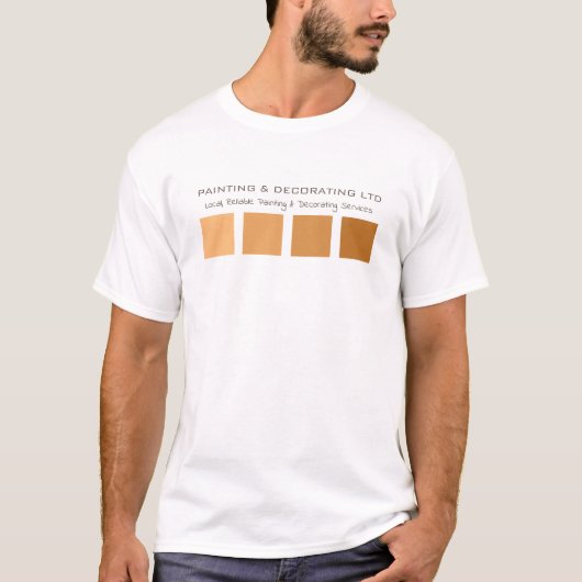 Orange Ombre Quadrate, Malerei und Dekoratorwerbun T-Shirt (Vorderseite)