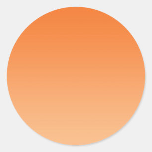 Orange Ombre Runder Aufkleber