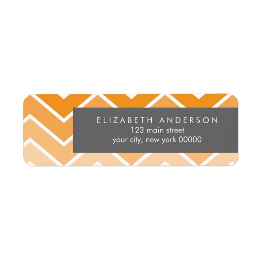 Orange Ombre Zig Zag Zickzack Muster (Vorne)
