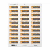 Orange Ombre Zig Zag Zickzack Muster (Vorne)