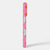 Orange on Pink Polka Dots Design Case-Mate iPhone Hülle (Rückseite / Rechts)