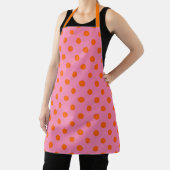 Orange on Pink Polka Dots Design Schürze (InSitu)