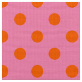 Orange on Pink Polka Dots Design Stoff (Nahaufnahme)