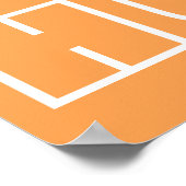 Orange One Race Human Quote Text Poster (Ecke)