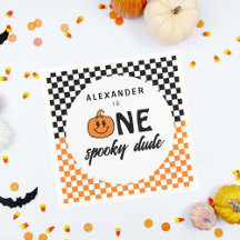 Orange One Spooky Typ Halloween 1. Geburtstag