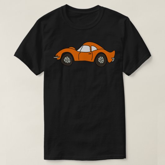 Orange Opel GT Cartoon  T-Shirt (Design vorne)