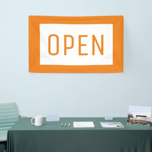 ORANGE OPEN SIGN BANNER (Messeveranstaltung)