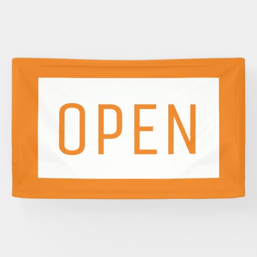 ORANGE OPEN SIGN BANNER (Horizontal)