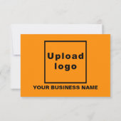 Orange Orange Business Flat Grußkarte Karte (Rückseite)