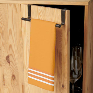 Orange + Orange Streifen Trim Küche Geschirr Handt Geschirrtuch