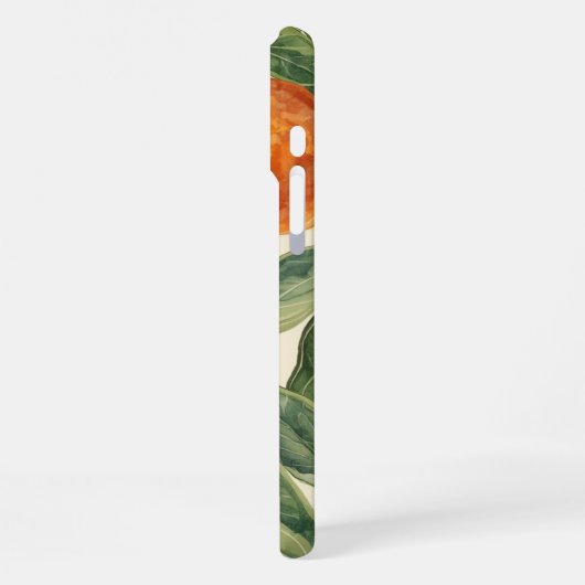 Orange Orchard – Hand-Drawn Citrus Fruit iPhone Hülle (Linke Seite)