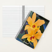 Orange Orchid Blooms Floral Notizblock (Innen)