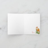 Orange Orchid Grußkarte Karte (Innenseite)