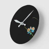 Orange Orchid Wall Clock Runde Wanduhr (Winkel)