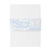 Orange Origami Cranes & Liebe Quote Wedding Einladungsbanderole (Rückseitenbeispiel)