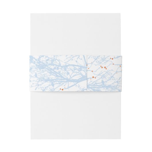 Orange Origami Cranes & Liebe Quote Wedding Einladungsbanderole (Rückseitenbeispiel)