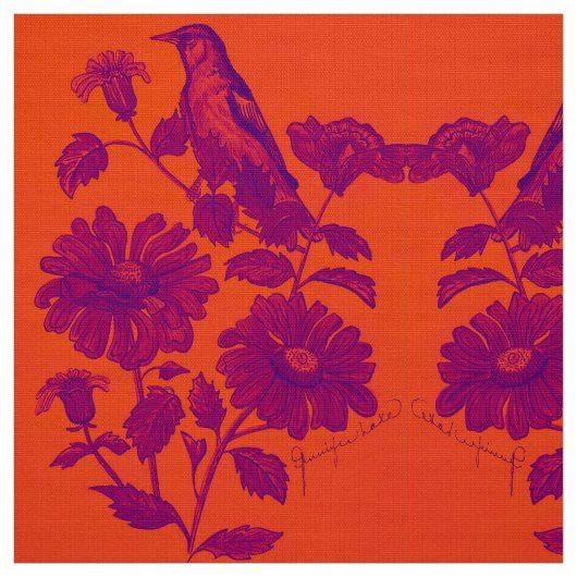 Orange Oriole Fabric Stoff (Muster)