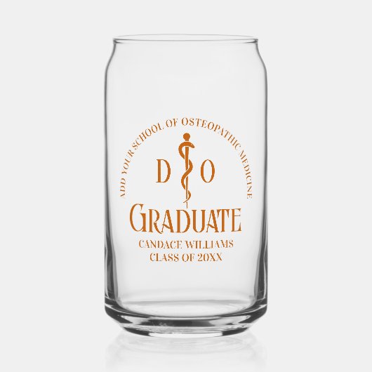 Orange Osteopathic Medical School Abschluss Dosenglas (Vorderseite)
