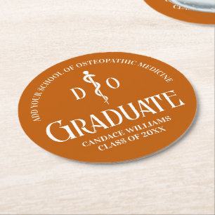 Orange Osteopathic Medical School Graduation Party Runder Pappuntersetzer