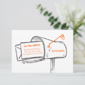 Orange our new Address Mailbox Moving (Stehend Vorderseite)