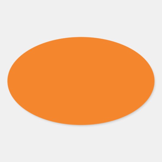 Orange Oval Aufkleber (Vorderseite)