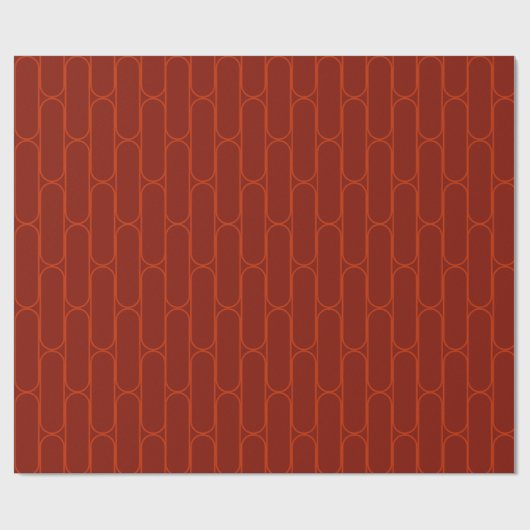 Orange Oval Muster Geschenkpapier (Flach)