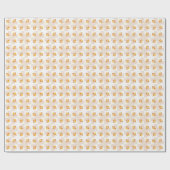 Orange Owl Illustrationsmuster Geschenkpapier (Flach)