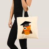 Orange Owl mit Diploma Class of Abschluss Bag Tragetasche (Vorderseite (Produkt))