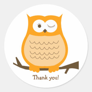 ORANGE OWL Round-Fevor-Aufkleber UMSCHLAG AUFKLE Runder Aufkleber