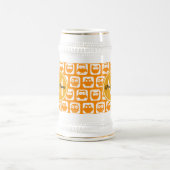 Orange Owls Custom Monogram Bierglas (Mittel)