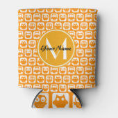 Orange Owls Custom Monogram Dosenkühler (Vorderseite)