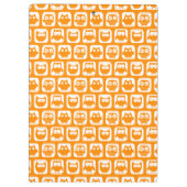 Orange Owls Custom Monogram Klemmbrett (Rückseite)